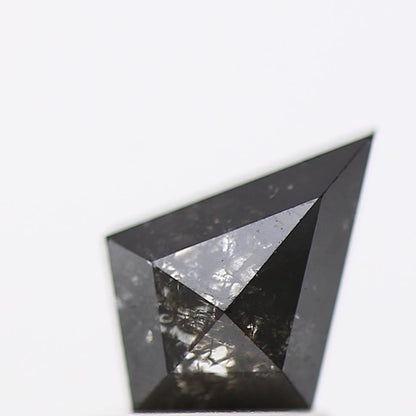 salt and pepper diamond ! 0.77 Ct 8.05 x 5.70 x 2.60 MM natural gray shield loose diamond for engagement ring for her