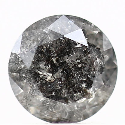 Salt and Pepper Diamond Fancy Gray Color 0.80 CT 6.15 x 3.30 MM Round Brilliant Cut Diamond! Natural Loose Diamond ! Christmas Gift for Her