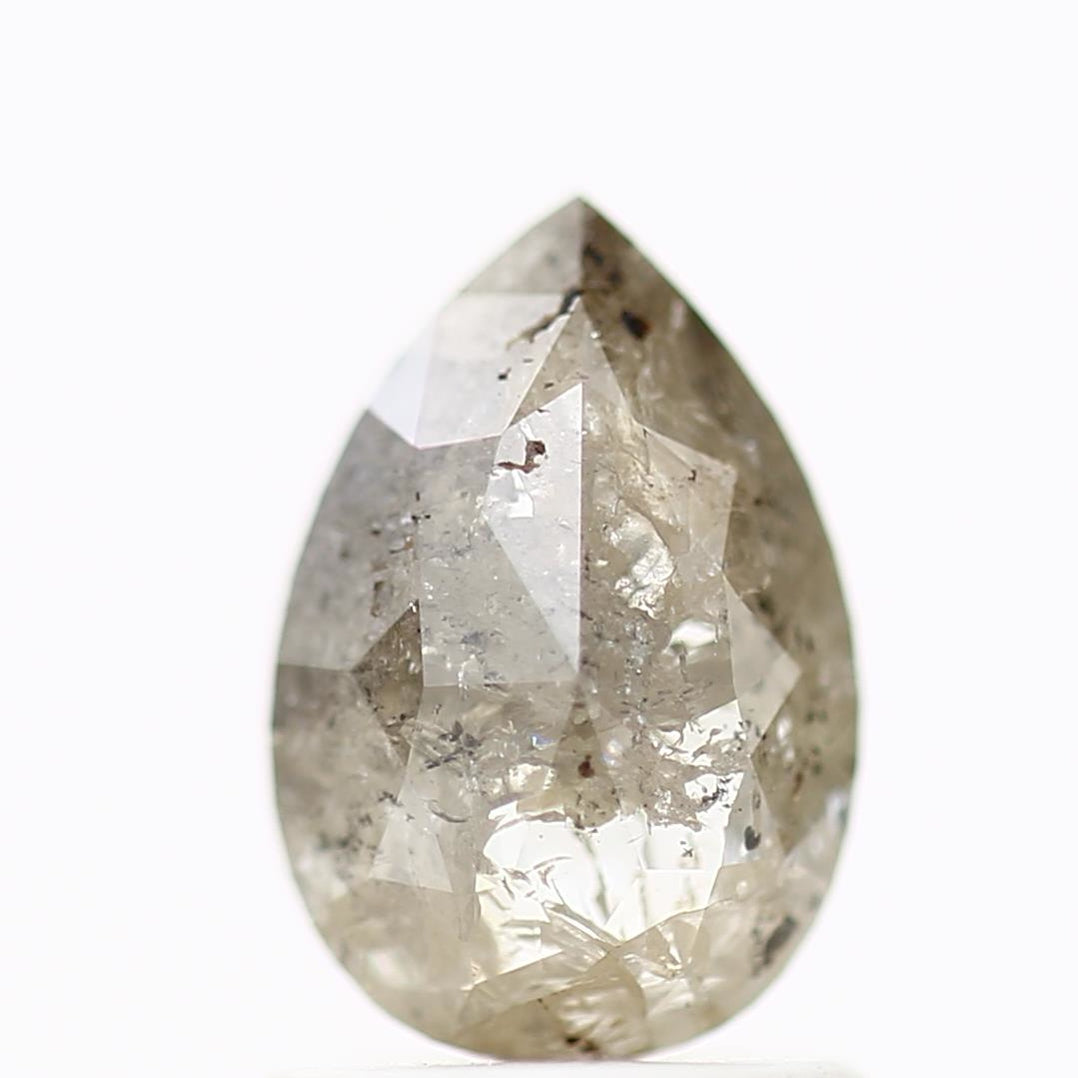 Salt and Pepper Diamond Fancy Gray Color 1.43 CT 8.27 x 5.68 x 3.34 MM Pear Cut Diamond! Natural Loose Diamond ! Christmas Gift for Her
