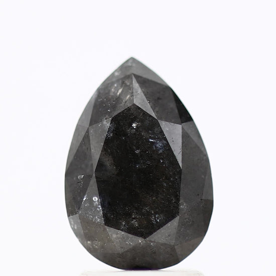 Salt and Pepper Diamond Fancy Gray Color 2.01 CT 10.12 x 7.01 x 4.23 MM Pear Cut Diamond! Natural Loose Diamond ! Christmas Gift for Her