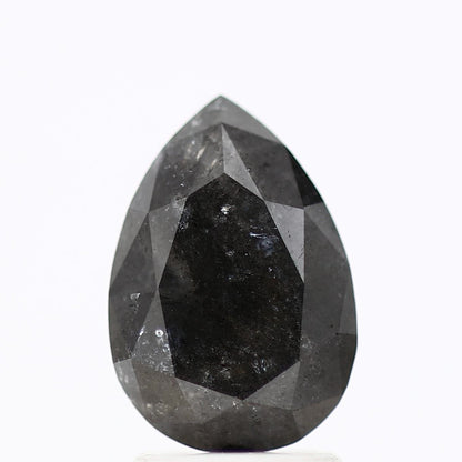 Salt and Pepper Diamond Fancy Gray Color 2.01 CT 10.12 x 7.01 x 4.23 MM Pear Cut Diamond! Natural Loose Diamond ! Christmas Gift for Her
