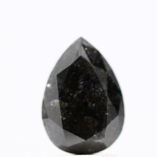 Salt and Pepper Diamond Fancy Gray Color 2.33 CT 10.00 x 7.10 x 4.55 MM Pear Cut Diamond! Natural Loose Diamond ! Christmas Gift for Her