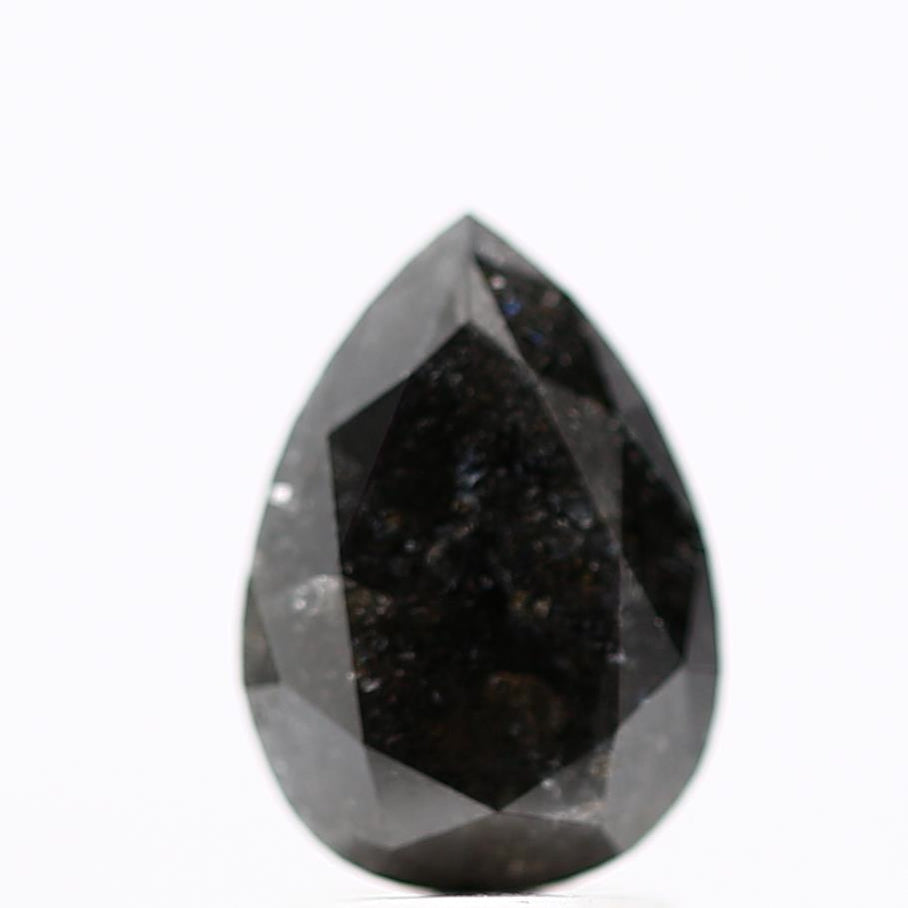 Salt and Pepper Diamond Fancy Gray Color 2.33 CT 10.00 x 7.10 x 4.55 MM Pear Cut Diamond! Natural Loose Diamond ! Christmas Gift for Her