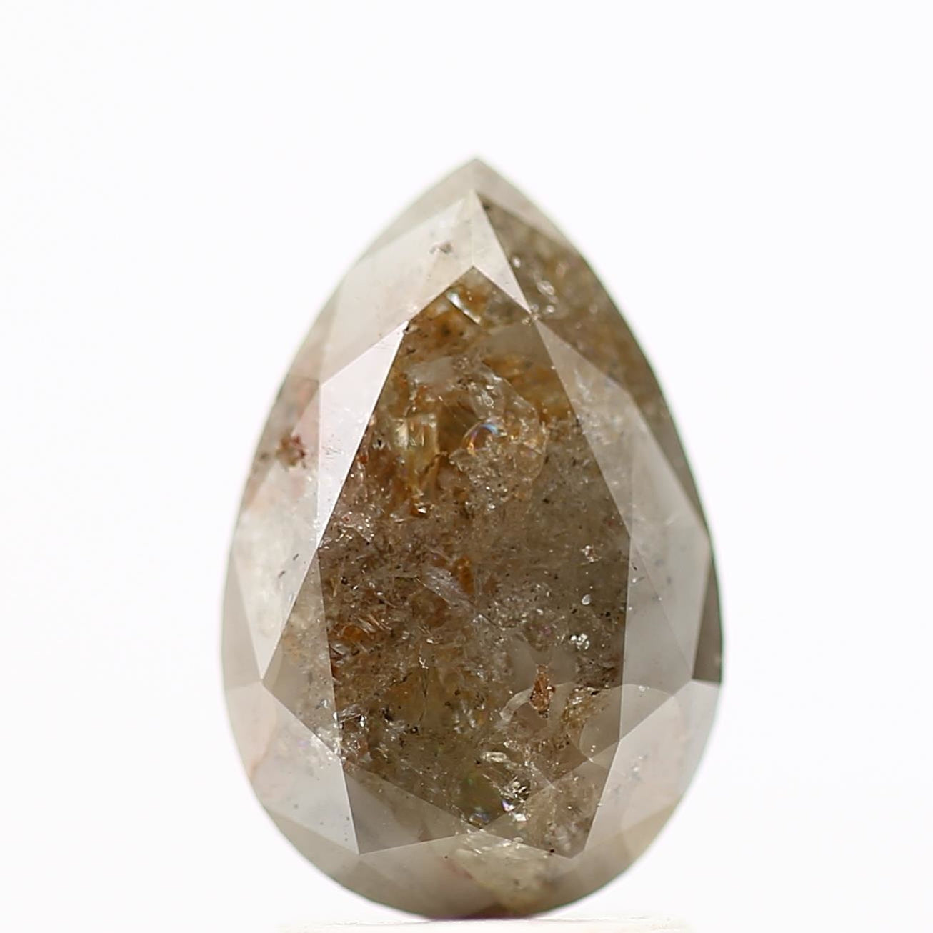 Salt and Pepper Diamond Fancy Brown Color 2.49 CT 10.35 x 6.84 x 5.40 MM Pear Cut Diamond! Natural Loose Diamond ! Christmas Gift for Her