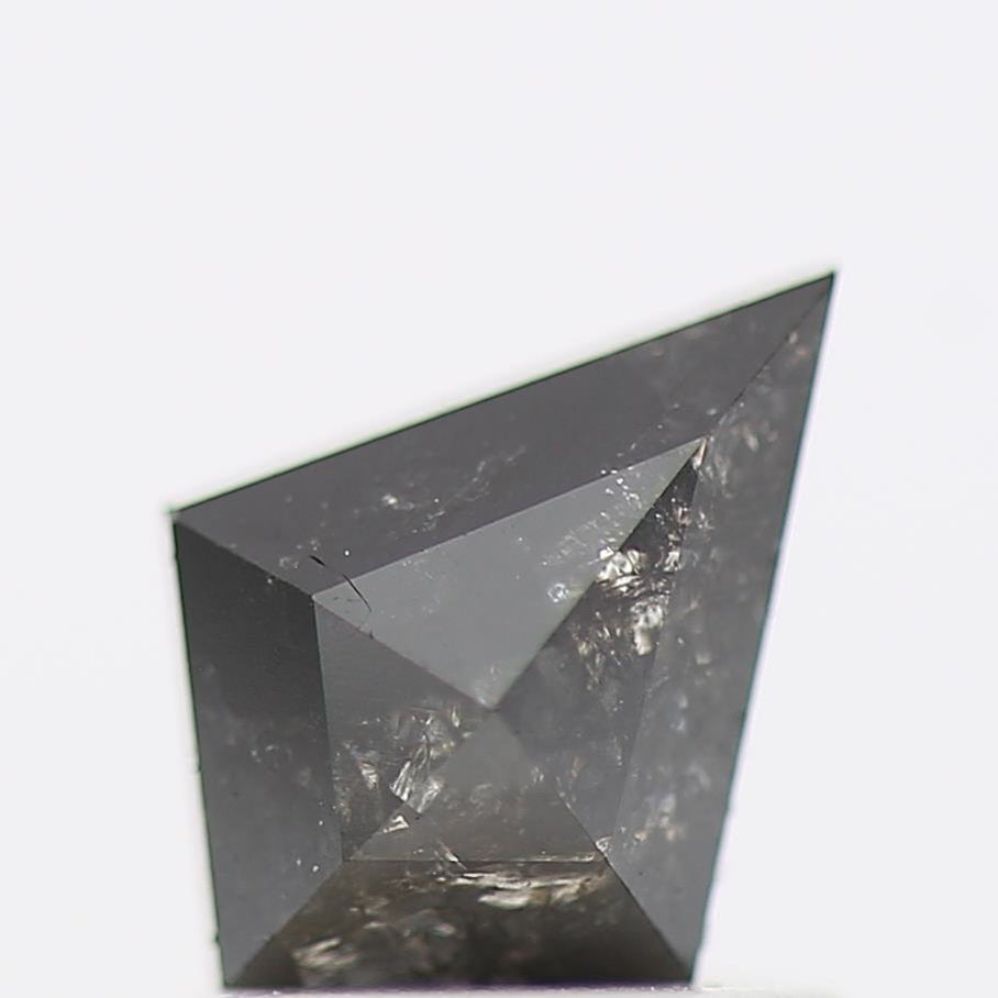 salt and pepper diamond ! 0.74 Ct 8.05 X 6.02 X 2.70 MM natural gray shield loose diamond for engagement ring for her
