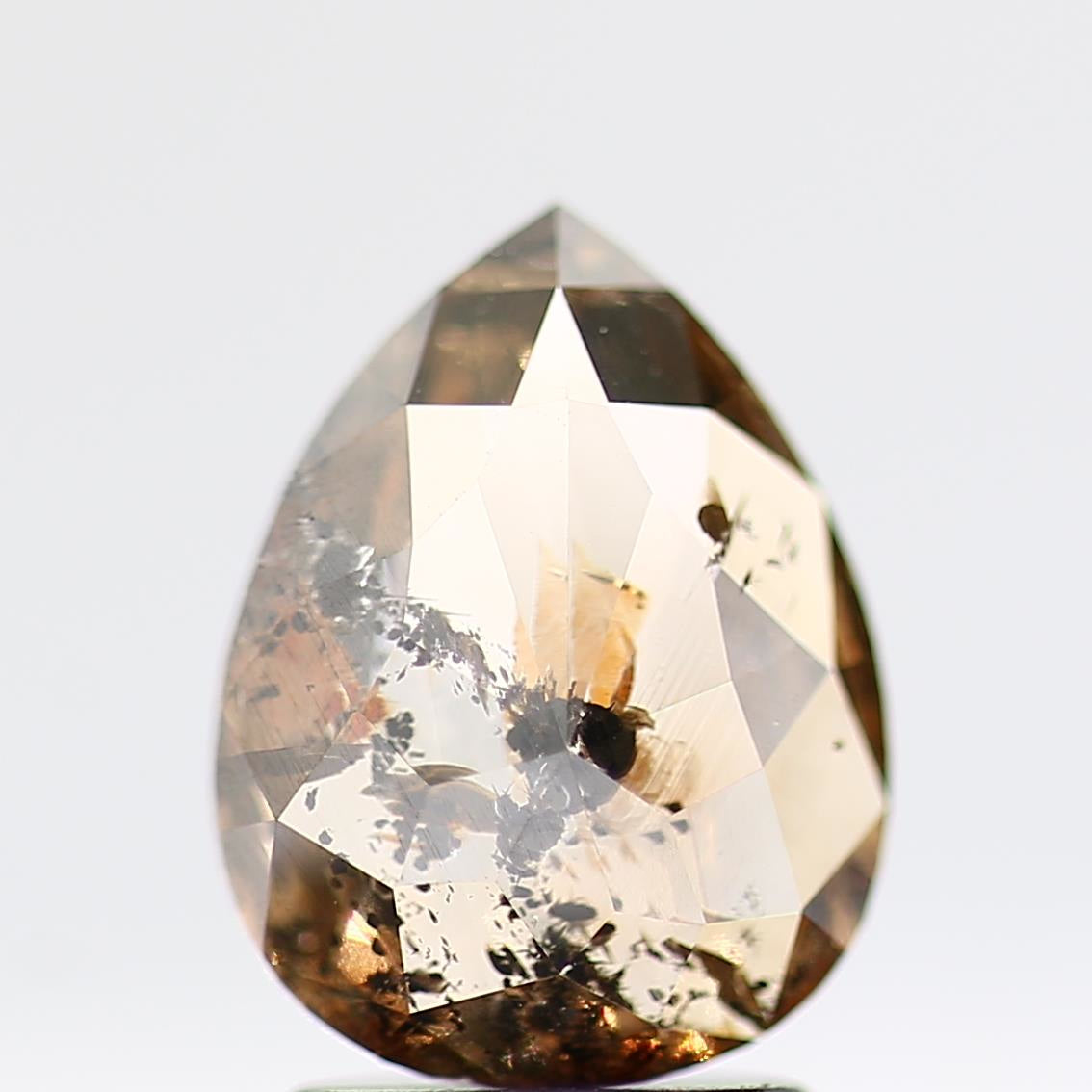 Salt and Pepper Diamond Fancy Brown Color 1.54 CT 9.50 x 7.30 x 2.40 MM Pear Cut Diamond! Natural Loose Diamond ! Christmas Gift for Her