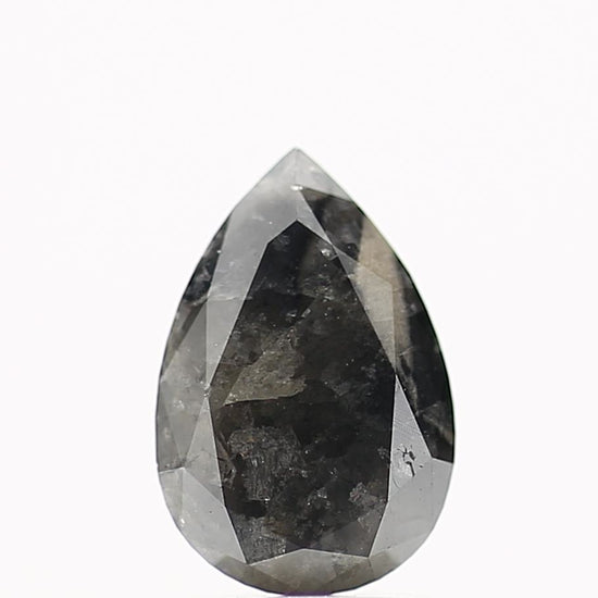 Salt and Pepper Diamond Fancy Gray Color 1.69 CT 9.80 x 6.50 x 3.92 MM Pear Cut Diamond! Natural Loose Diamond ! Christmas Gift for Her