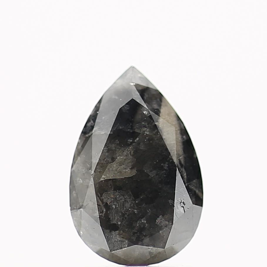 Salt and Pepper Diamond Fancy Gray Color 1.69 CT 9.80 x 6.50 x 3.92 MM Pear Cut Diamond! Natural Loose Diamond ! Christmas Gift for Her
