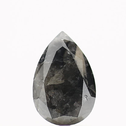 Salt and Pepper Diamond Fancy Gray Color 1.69 CT 9.80 x 6.50 x 3.92 MM Pear Cut Diamond! Natural Loose Diamond ! Christmas Gift for Her