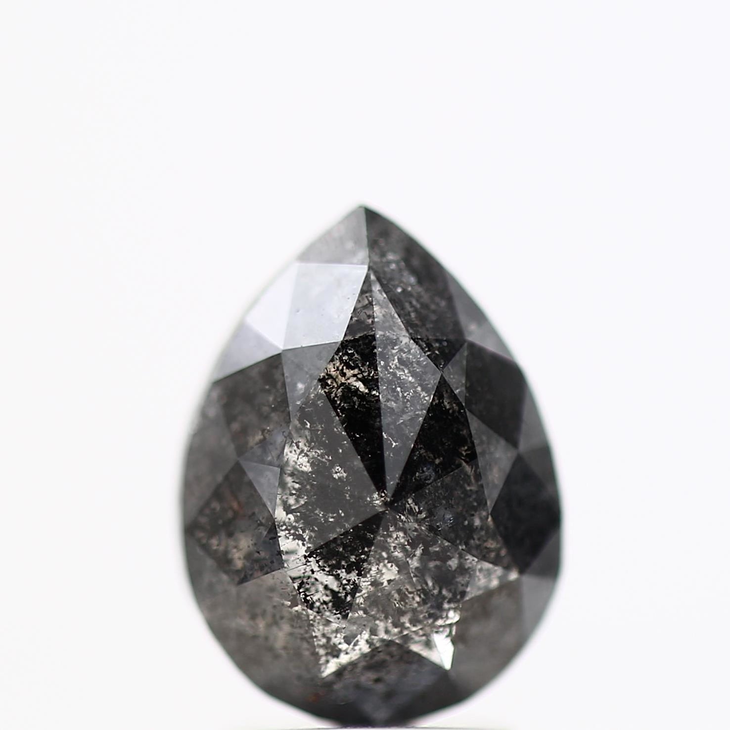 Salt and Pepper Diamond Fancy Gray Color 2.74 CT 10.08 x 7.45 x 4.30 MM Pear Cut Diamond! Natural Loose Diamond ! Christmas Gift for Her