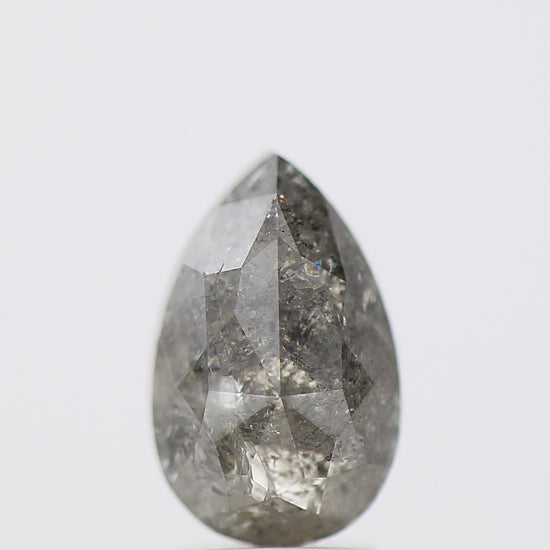 Salt and Pepper Diamond Fancy Gray Color 2.90 CT 10.70 x 6.88 MM Pear Cut Diamond! Natural Loose Diamond ! Christmas Gift for Her