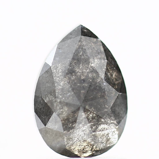 Salt and Pepper Diamond Fancy Gray Color 1.14 CT 8.23 x 5.85 x 2.66 MM Pear Cut Diamond! Natural Loose Diamond ! Christmas Gift for Her