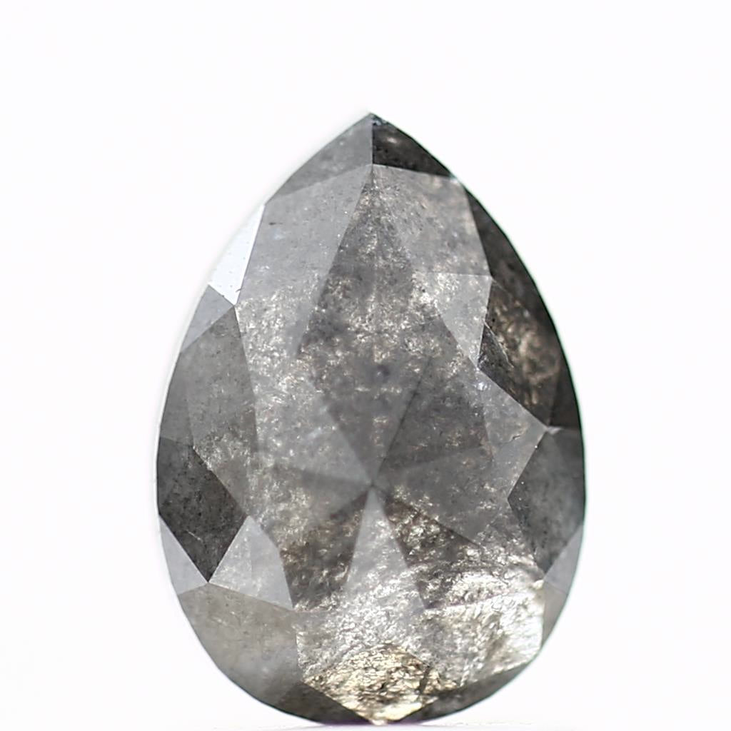 Salt and Pepper Diamond Fancy Gray Color 1.14 CT 8.23 x 5.85 x 2.66 MM Pear Cut Diamond! Natural Loose Diamond ! Christmas Gift for Her