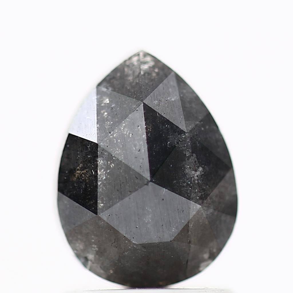 Salt and Pepper Diamond Fancy Gray Color 1.26 CT 7.95 x 6.10 x 2.75 MM Pear Cut Diamond! Natural Loose Diamond ! Christmas Gift for Her