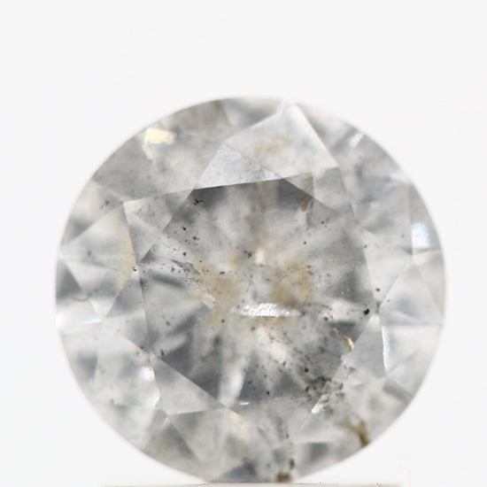 Salt And Pepper Diamond Fancy Gray Color 1.20 CT 7.10 x 3.80 MM Round Brilliant Cut Diamond ! Natural Loose Diamond ! Christmas Gift for Her