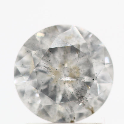 Salt And Pepper Diamond Fancy Gray Color 1.20 CT 7.10 x 3.80 MM Round Brilliant Cut Diamond ! Natural Loose Diamond ! Christmas Gift for Her