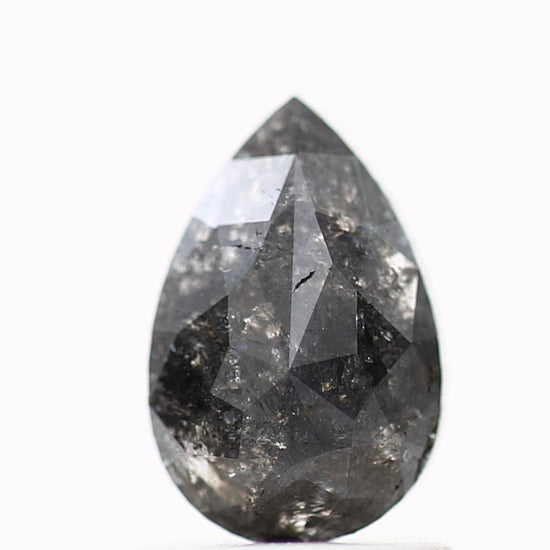 Salt and Pepper Diamond Fancy Gray Color 0.94 CT 7.95 x 5.28 x 2.48 MM Pear Cut Diamond! Natural Loose Diamond ! Christmas Gift for Her