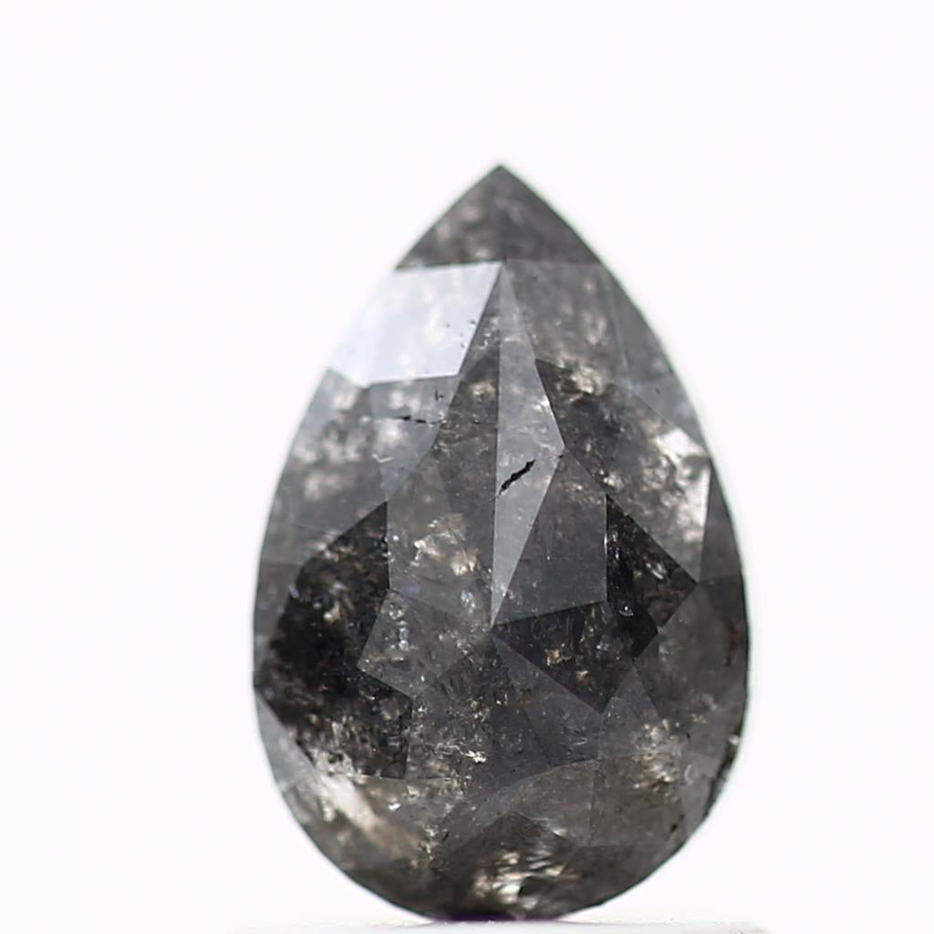 Salt and Pepper Diamond Fancy Gray Color 0.94 CT 7.95 x 5.28 x 2.48 MM Pear Cut Diamond! Natural Loose Diamond ! Christmas Gift for Her