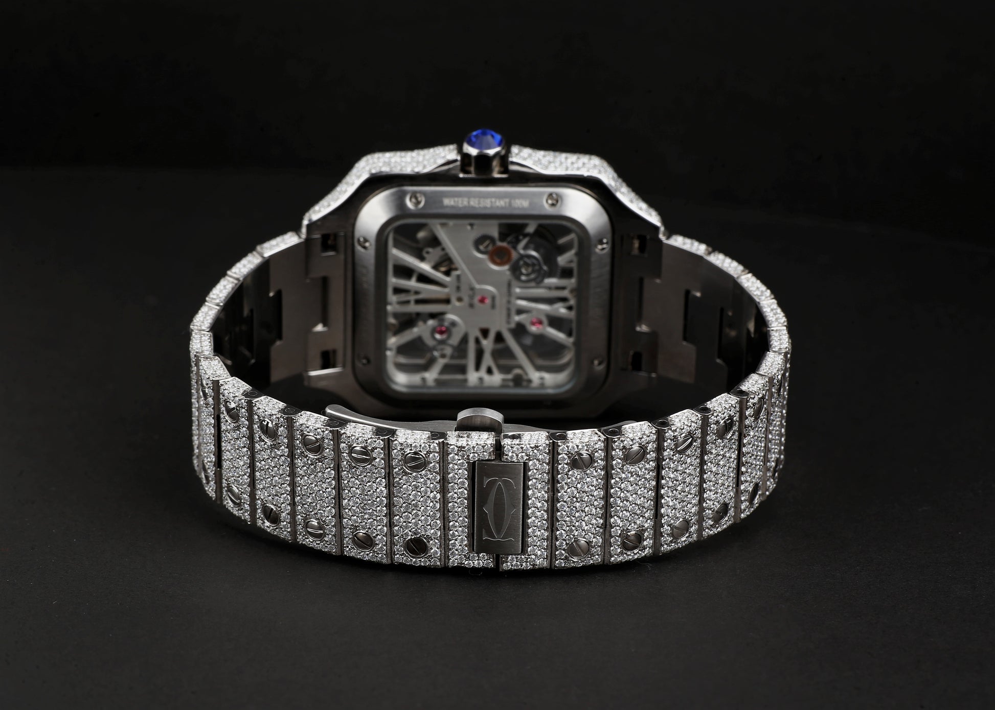 Luxury Watch in Real VVS Moissanite Diamond Watch, Handmade Stainless Steel Watch For Men/Women