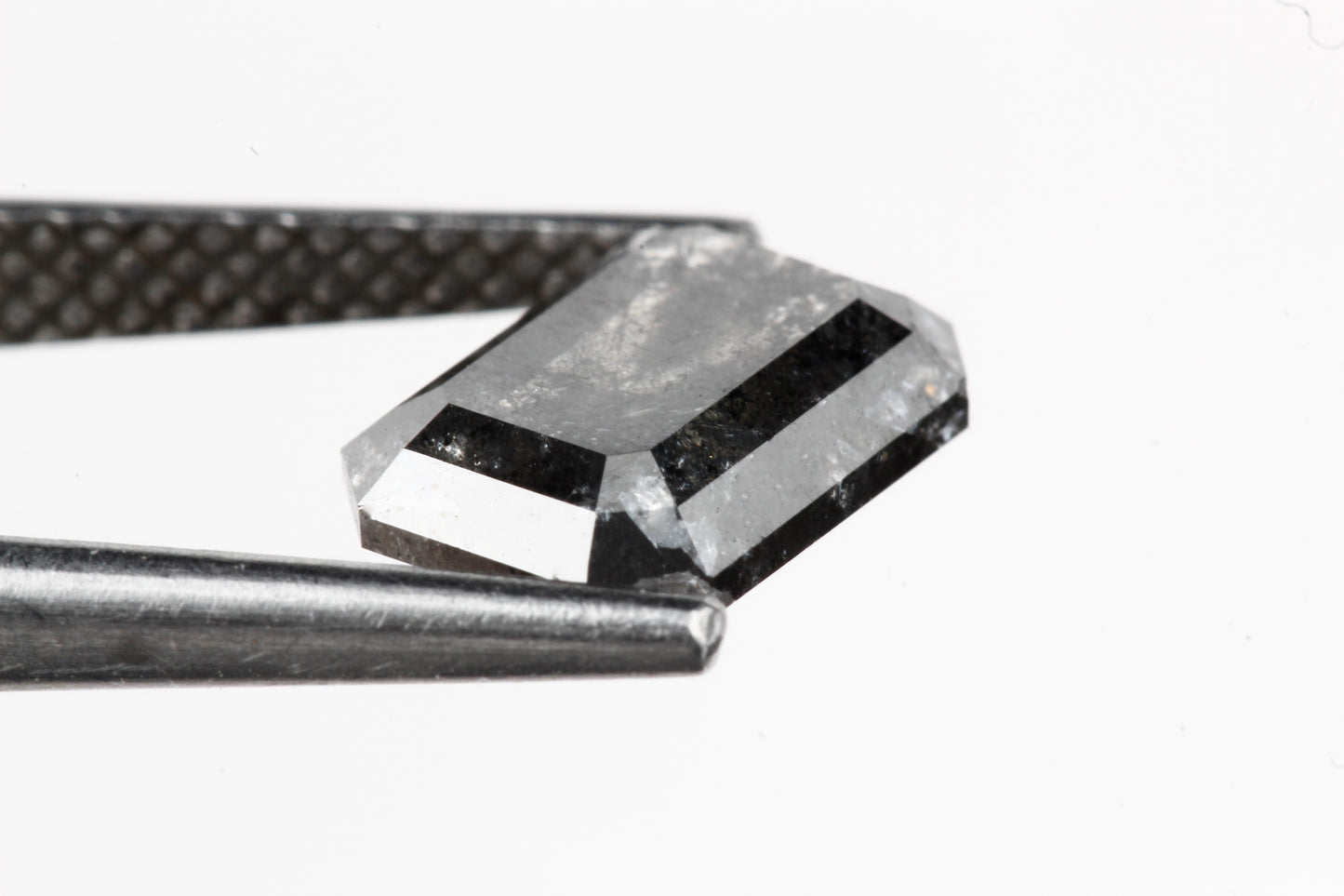 Black diamond 2.06 Carat Black Diamond, Double Cut Emerald