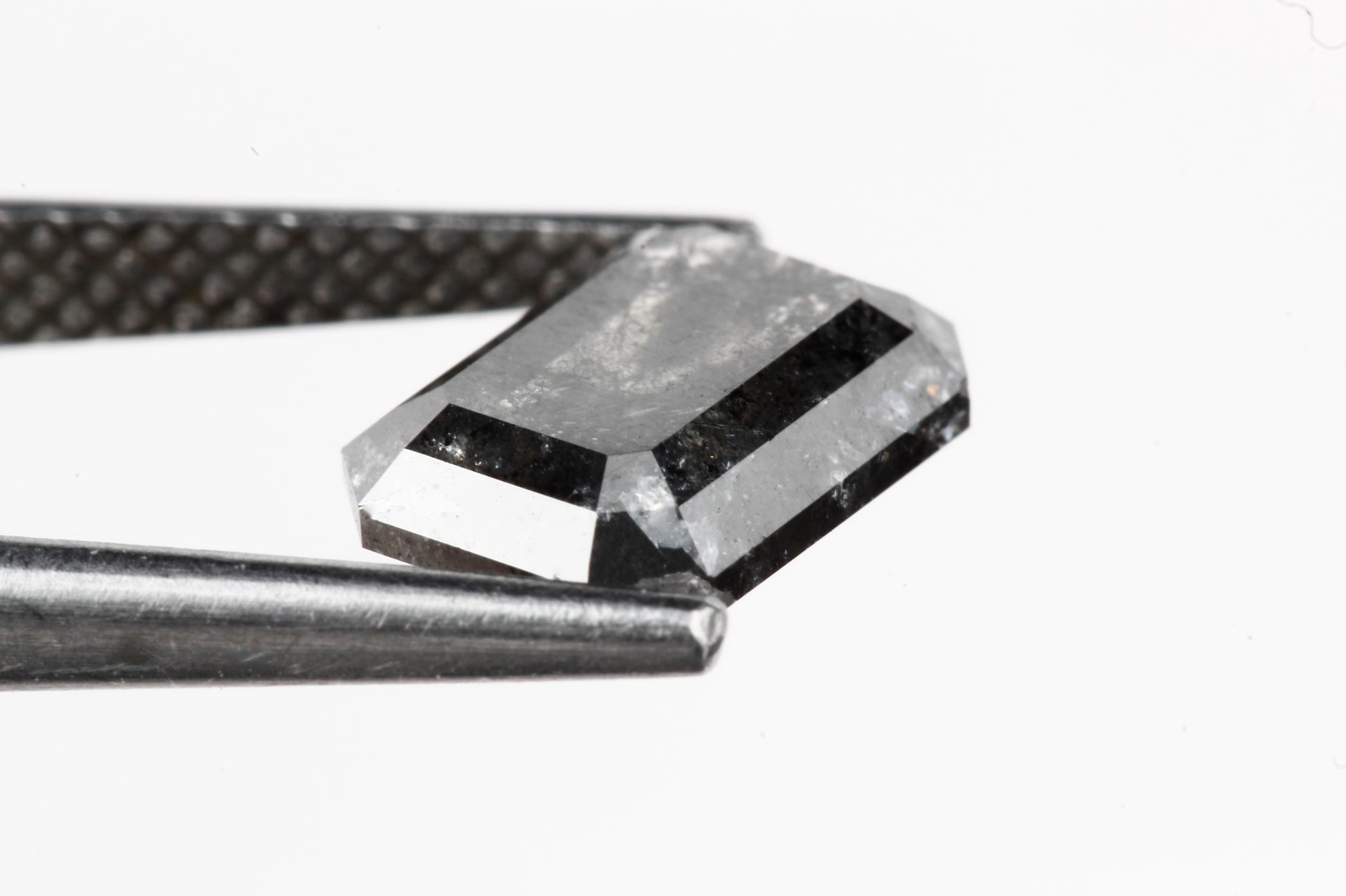 Black diamond 2.06 Carat Black Diamond, Double Cut Emerald