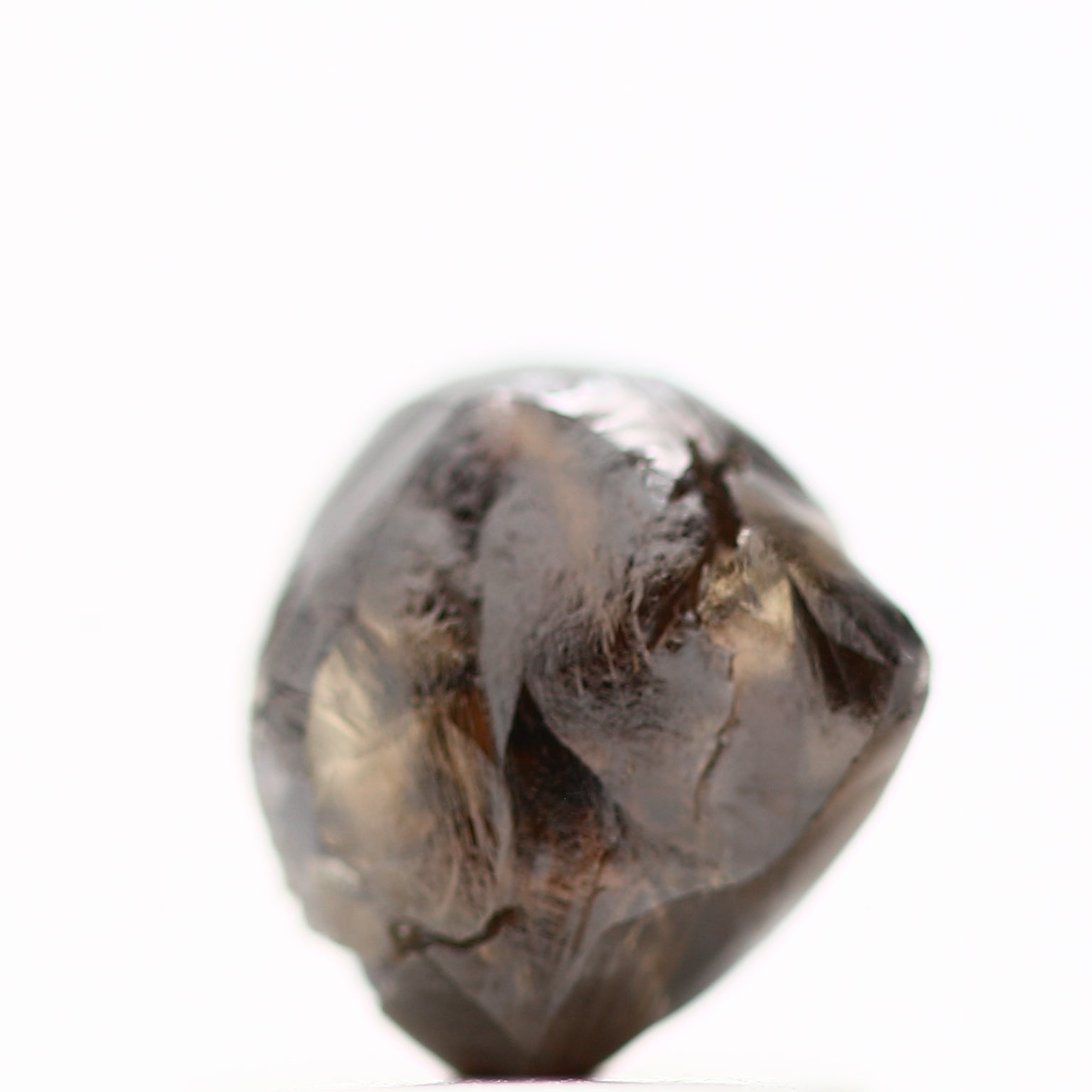 Natura Rough Mackle Fancy Deep Brown Uncut Diamond 0.91 Carat Design Rough Diamond Engagement Ring SDM757