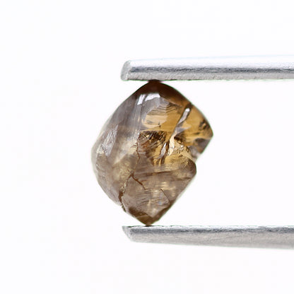 Natural Rough Crystal Raw Fancy Brown Uncut Diamond 0.81 Carat Design Rough Diamond Engagement Ring