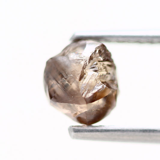 Natural Rough Crystal Raw Fancy Brown Uncut Diamond 1.07 Carat Design Rough Diamond Engagement Ring
