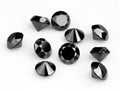 2.50 ct Natural Black Round Cut Diamond for Earring