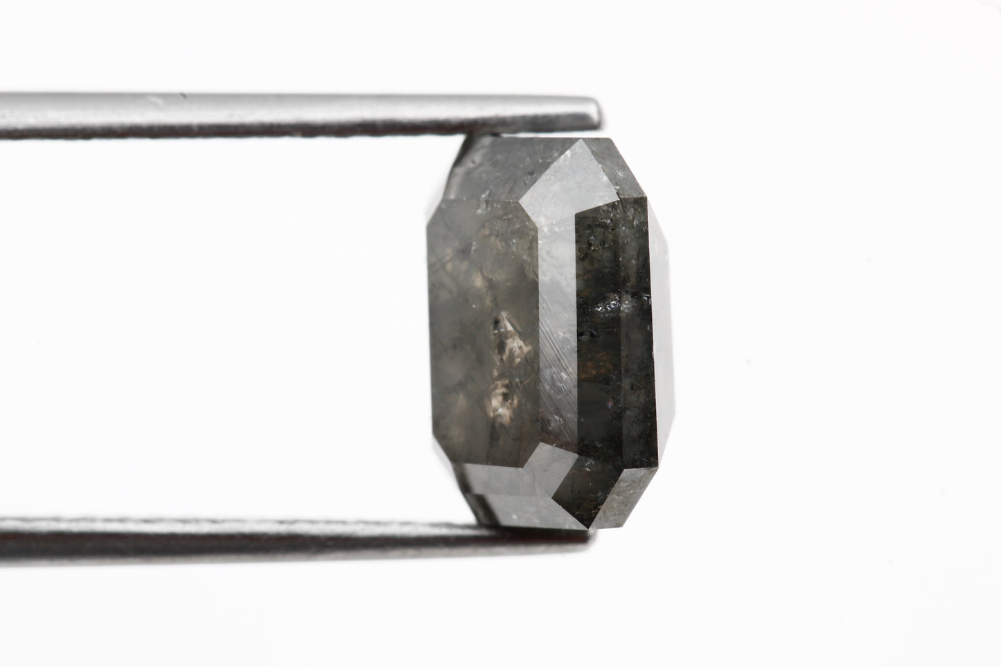 3.45 Carat Gray Diamond. Double Cut Emerald Loose Diamond for Jewelery