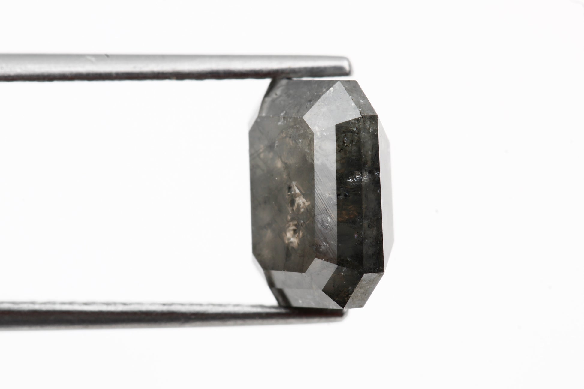 3.45 Carat Gray Diamond. Double Cut Emerald Loose Diamond for Jewelery