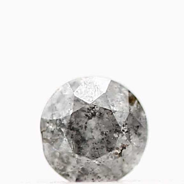 0.13 Carat Salt and Pepper Gray Round Brilliant Cut Natural Loose Diamond
