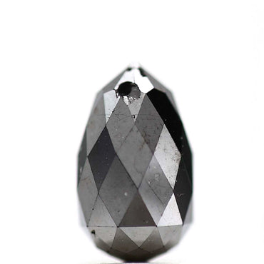 2.30 ct Natural Black Tear Drops Loose Diamond Beads for Jewelry