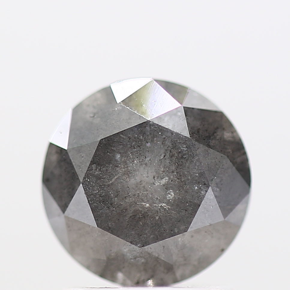 1.33 Carat Salt and Pepper Diamond Fancy Round Brilliant Cut Natural Loose Diamond