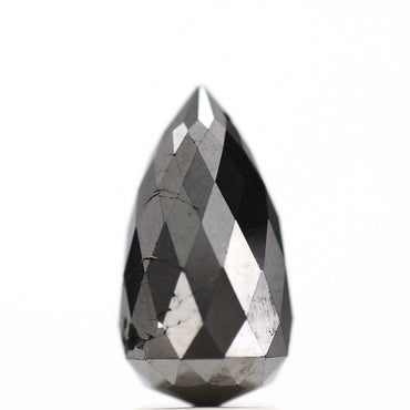 4.51 ct Natural Black Tear Drops Loose Diamond Beads for Jewelry