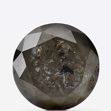 0.64 Carat Salt and Pepper Diamond Gray Round Brilliant Cut Natural Loose Diamond