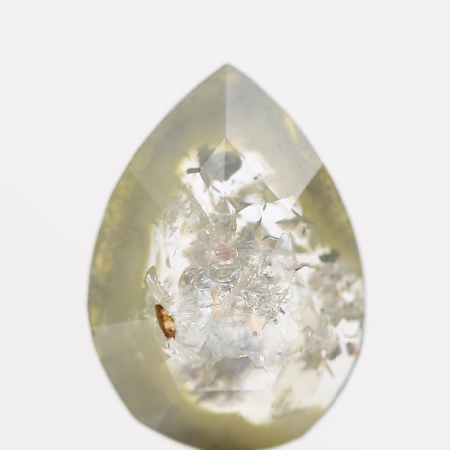 Salt and Pepper Diamond Fancy Gray Color 0.58 CT 7.20 x 5.12 x 1.80 MM Pear Cut Diamond! Natural Loose Diamond ! Christmas Gift for Her