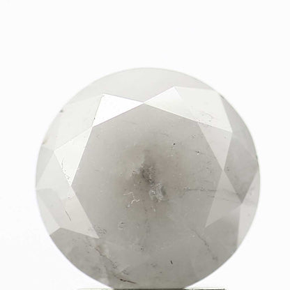 1.96 Carat Milky White Rustic Round Shape Brilliant Cut Natural Loose Diamond