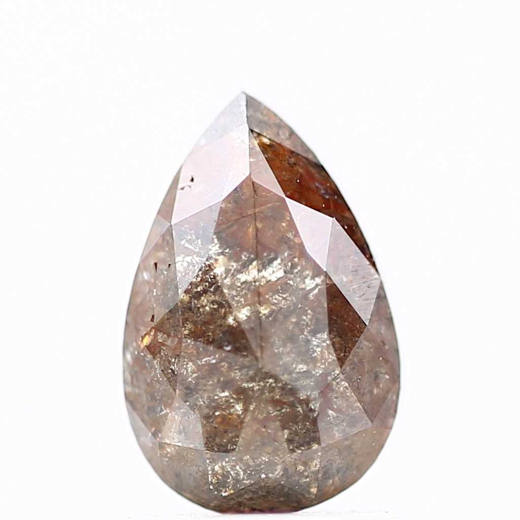 Salt and Pepper Diamond Fancy Brown Color 1.21 CT 8.03 x 5.28 x 3.30 MM Pear Cut Diamond! Natural Loose Diamond ! Christmas Gift for Her