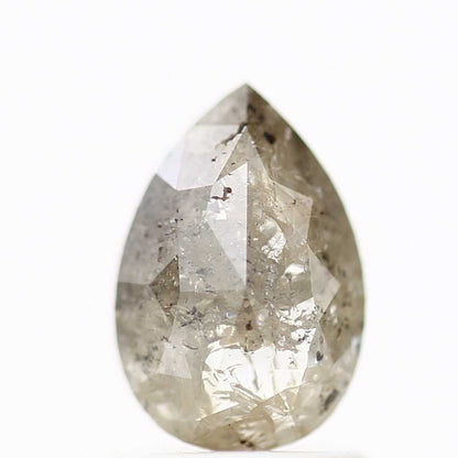 Salt and Pepper Diamond Fancy Gray Color 1.43 CT 8.27 x 5.68 x 3.34 MM Pear Cut Diamond! Natural Loose Diamond ! Christmas Gift for Her