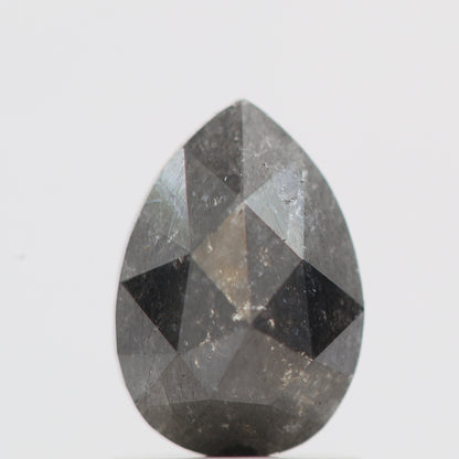 Salt and Pepper Diamond Fancy Gray Color 1.20 CT 8.00 x 5.50 x 3.25 MM Pear Cut Diamond! Natural Loose Diamond ! Christmas Gift for Her