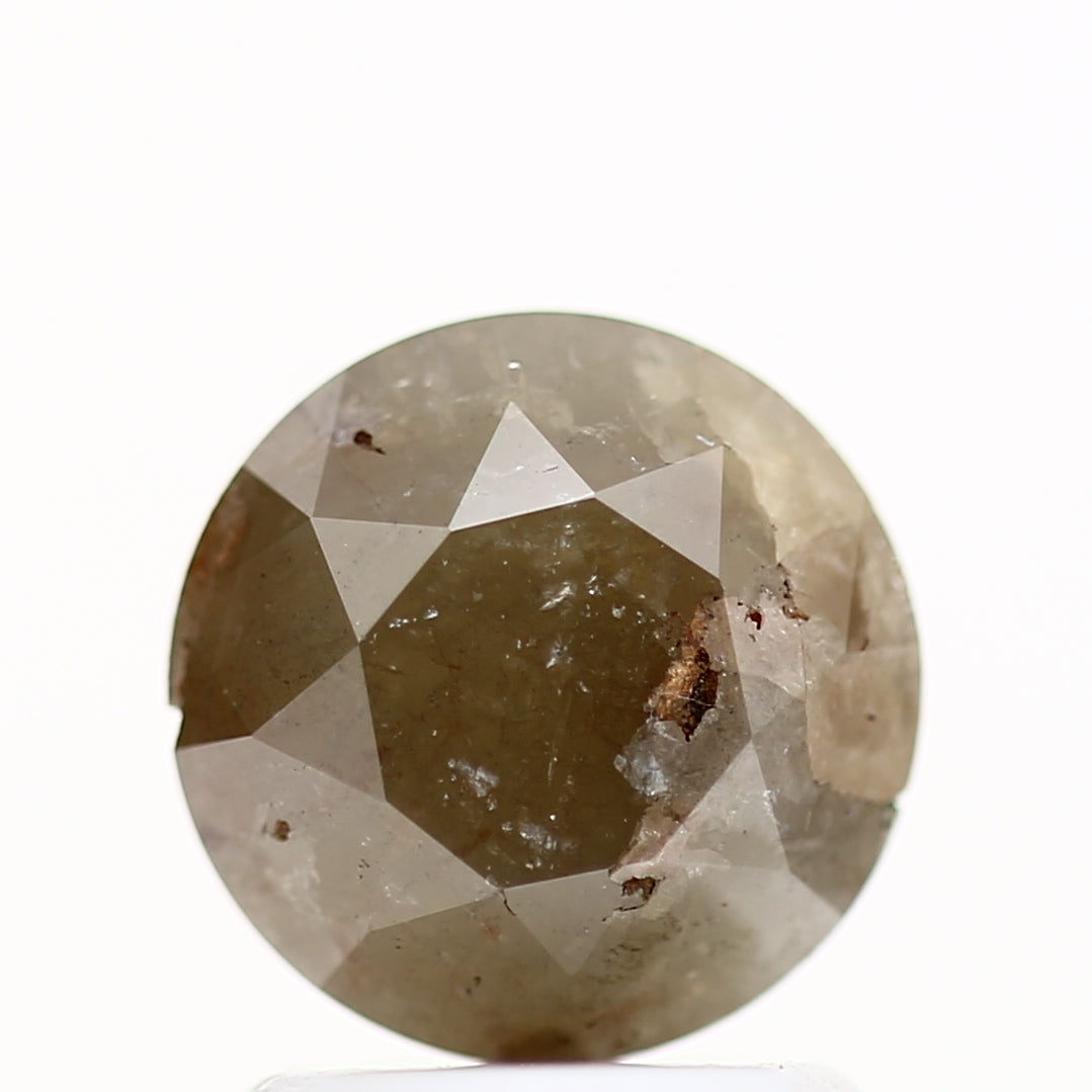 1.56 Carat Brown Round Shape Brilliant Cut Natural Loose Diamond