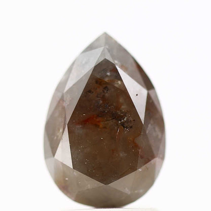 Salt and Pepper Diamond Fancy Brown Color 2.52 CT 10.10 x 7.12 x 5.22 MM Pear Cut Diamond! Natural Loose Diamond ! Christmas Gift for Her