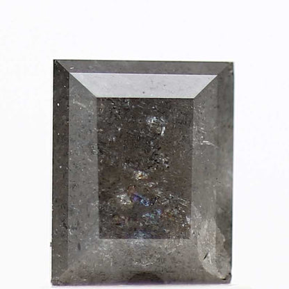 salt and pepper diamond ! 0.95 Ct 5.95 x 4.78 x 3.19 mm natural gray baguette loose diamond for engagement ring for her