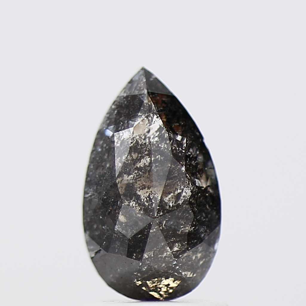 Salt and Pepper Diamond Fancy Gray Color 1.13 CT 8.98 x 5.30 x 3.80 MM Pear Cut Diamond! Natural Loose Diamond ! Christmas Gift for Her