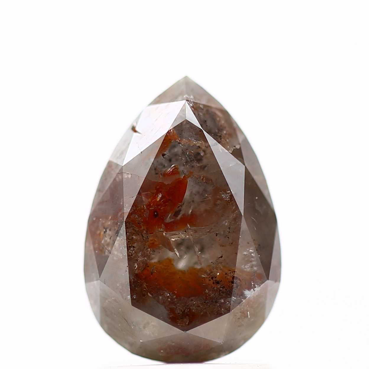 Salt and Pepper Diamond Fancy Brown Color 2.31 CT 9.42 x 6.51 x 5.48 MM Pear Cut Diamond! Natural Loose Diamond ! Christmas Gift for Her