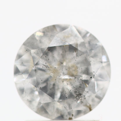 Salt And Pepper Diamond Fancy Gray Color 1.20 CT 7.10 x 3.80 MM Round Brilliant Cut Diamond ! Natural Loose Diamond ! Christmas Gift for Her