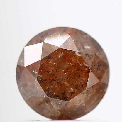 0.96 Carat Brown Round Shape Brilliant Cut Natural Loose Diamond