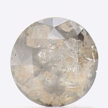 0.83 Carat Salt and Pepper Diamond Gray Round Brilliant Cut Natural Loose Diamond