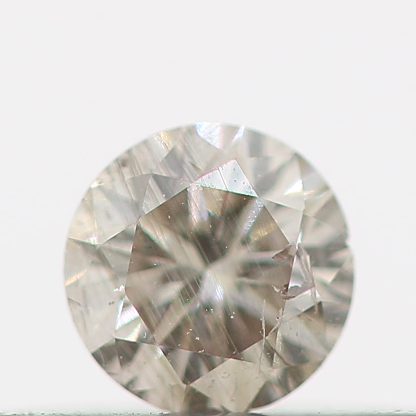 Natural Loose Round Salt And Pepper Diamond Fancy Brown Color 0.15 CT 3.30 x 2.10 MM Round Brilliant Cut Diamond ! Christmas Gift for Her